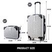 2 Piece Luggage Set Carry On Travel Suitcases Hard Shell Lightweight Traveller Checked Rolling Travelling Trolley Vanity Bag 