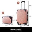 2 Piece Luggage Set Carry On Hard Shell Travel Suitcases Traveller Checked Lightweight Rolling Trolley Vanity Bag 