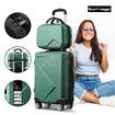 2 Piece Luggage Set Carry On Travel Hard Shell Suitcases Traveller Travelling Rolling Trolley Checked Vanity Bag Lightweight