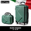 2 Piece Luggage Set Carry On Travel Hard Shell Suitcases Traveller Travelling Rolling Trolley Checked Vanity Bag Lightweight