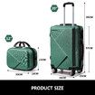 2 Piece Luggage Set Carry On Travel Hard Shell Suitcases Traveller Travelling Rolling Trolley Checked Vanity Bag Lightweight