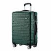 Carry On Luggage Suitcase Traveller Bag Travel Hard Shell Case Lightweight with Wheels Checked Travelling Rolling Trolley TSA Lock Green