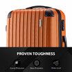 Carry On Luggage Suitcase Travel Travaller Bag Hard Shell Case Lightweight Travelling with Wheels Checked Rolling Trolley TSA Lock Orange