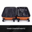 Carry On Luggage Suitcase Travel Travaller Bag Hard Shell Case Lightweight Travelling with Wheels Checked Rolling Trolley TSA Lock Orange