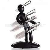 Unique Knife Holder Creative Humanoid Knife Holder Tool, Not Include Knifes  (Black)