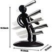 Unique Knife Holder Creative Humanoid Knife Holder Tool, Not Include Knifes  (Black)