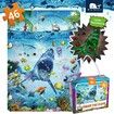 46 Pcs Ocean Floor Puzzle/Underwater Children Recognition Promotes Hand Eye Coordinatio Age 3+ (Glow in the Dark,24x18in)