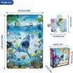 46 Pcs Ocean Floor Puzzle/Underwater Children Recognition Promotes Hand Eye Coordinatio Age 3+ (Glow in the Dark,24x18in)