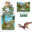 46 Pcs Dinosaur Floor Puzzle Raising Children Recognition Promotes Hand Eye Coordinatio Age 3+ (Glow in the Dark,24x18in)