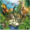 46 Pcs Dinosaur Floor Puzzle Raising Children Recognition Promotes Hand Eye Coordinatio Age 3+ (Glow in the Dark,24x18in)