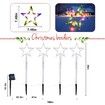 Solar Christmas Pathway Lights, Set of 4 Star Solar Powered Christmas Decorations Outdoor, Waterproof Christmas Garden Stake Lights for Patio, Yard, Garden, Lawn Christmas Holiday Decor