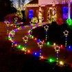 Solar Christmas Pathway Lights, Set of 4 Star Solar Powered Christmas Decorations Outdoor, Waterproof Christmas Garden Stake Lights for Patio, Yard, Garden, Lawn Christmas Holiday Decor