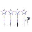 Solar Christmas Pathway Lights, Set of 4 Star Solar Powered Christmas Decorations Outdoor, Waterproof Christmas Garden Stake Lights for Patio, Yard, Garden, Lawn Christmas Holiday Decor