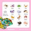 88 Pcs Jigsaw Puzzles Colorful Fun Animal Shaped Puzzle Learning Educational Toys Gifts Games for Age 3+(Rabbit)