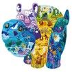 88 Pcs Jigsaw Puzzles Colorful Fun Animal Shaped Puzzle Learning Educational Toys Gifts Games for Age 3+(Hippo)