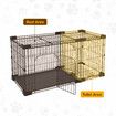 Pet Crate Cat Dog Cage Kennel Bird Rabbit Hutch Enclosure House Bunny Puppy Playpen Metal Toilet Doors XL Black