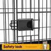 Pet Crate Cat Dog Cage Kennel Bird Rabbit Hutch Enclosure House Bunny Puppy Playpen Metal Toilet Doors XL Black