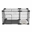 Pet Crate Cat Dog Cage Kennel Bird Rabbit Hutch Enclosure House Bunny Puppy Playpen Metal Toilet Doors XL Black