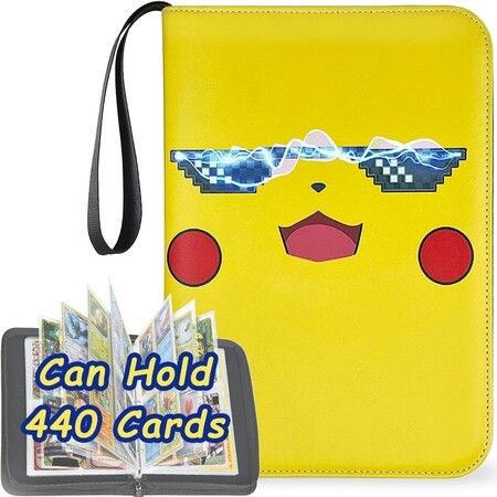 400 Cards PU leather Pokemon Album Book Collection Holder Pocket AnimeBinder Folder Gift For Kids 24X18CM