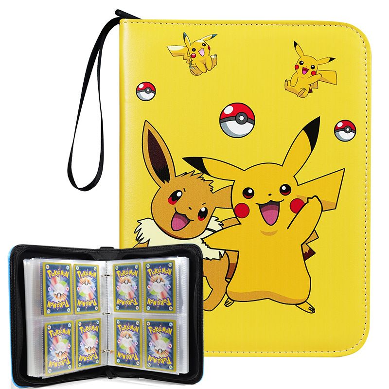 400 Cards PU leather Pokemon Album Book Collection Holder Pocket ...