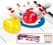 Mini Curling Bowling Board Game Set 2 in 1 Family Interactive Game Tabletop Shuffleboard Toy Best Gifts