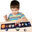 Wooden Puzzles for Toddlers Space Puzzle for Solar System Educational Preschool Learning Puzzle Montessori Early Activities for Kids