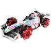 RC Stunt Car 4WD F1 Remote Control Car Rechargeable Spray of light Racing Play Car Gift for Kids Boys Girls-Red