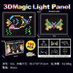 180 Pcs 3D Magic Light Planel Screen Educational Learning Toys Gifts Light Up Board Value Set Ages 4+