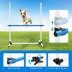 7PCS Dog Agility Equipment Obstacle Course Pet Training High Tire Hurdle Jump Exercise Supplies Sports Tunnel Weave Pole Pause Box with Bags