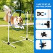 7PCS Dog Agility Equipment Obstacle Course Pet Training High Tire Hurdle Jump Exercise Supplies Sports Tunnel Weave Pole Pause Box with Bags