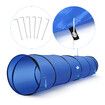 7PCS Dog Agility Equipment Obstacle Course Pet Training High Tire Hurdle Jump Exercise Supplies Sports Tunnel Weave Pole Pause Box with Bags