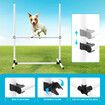 5PCS Dog Agility Equipment Set Pet Obstacle Course Hurdle Jump Training Exercise Supplies Toys Sports High Hoop Weave Pole Pause Box with Bag