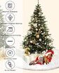 48 Inches Christmas Tree Skirt for Xmas Tree Holiday Party Decorations White Plush (White)