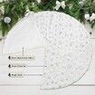 48 Inches Christmas Tree Skirt for Xmas Tree Holiday Party Decoration White Plush Gold Sequin Snowflake (Silver)