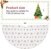 48 Inches Christmas Tree Skirt for Xmas Tree Holiday Party Decoration White Plush Gold Sequin Snowflake (Gold)