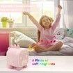 Dinosaur Alarm Clock Night Light Bluetooth Digital Alarm Clock for Kids Girls (Pink)