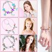 112 Pcs Charm Bracelet Jewelry Making Kit DIY Charm Arts and Crafts Gift Set for Teen Kids Ages 5+ Birthday, Holiday