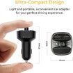 Bluetooth FM Transmitter for Car Ambient Ring Light Wireless Radio Car Receiver Adapter Kit with Hands-Free Calling Dual USB Charger (Black)