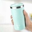 Auto Magnetic Coffee Cup with 3 Speed Mixing Function Stirring Mug with Wireless Mixing Strong Power for Coffee Mocha (Green)