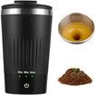 Auto Magnetic Coffee Cup with 3 Speed Mixing Function Stirring Mug with Wireless Mixing Strong Power for Coffee Mocha (Black)