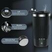 Auto Magnetic Coffee Cup with 3 Speed Mixing Function Stirring Mug with Wireless Mixing Strong Power for Coffee Mocha (Black)