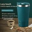 Auto Magnetic Coffee Cup with 3 Speed Mixing Function Stirring Mug with Wireless Mixing Strong Power for Coffee Mocha (Dark Green)