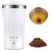 Auto Magnetic Coffee Cup with 3 Speed Mixing Function Stirring Mug with Wireless Mixing Strong Power for Coffee Mocha (White)