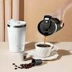 Auto Magnetic Coffee Cup with 3 Speed Mixing Function Stirring Mug with Wireless Mixing Strong Power for Coffee Mocha (White)