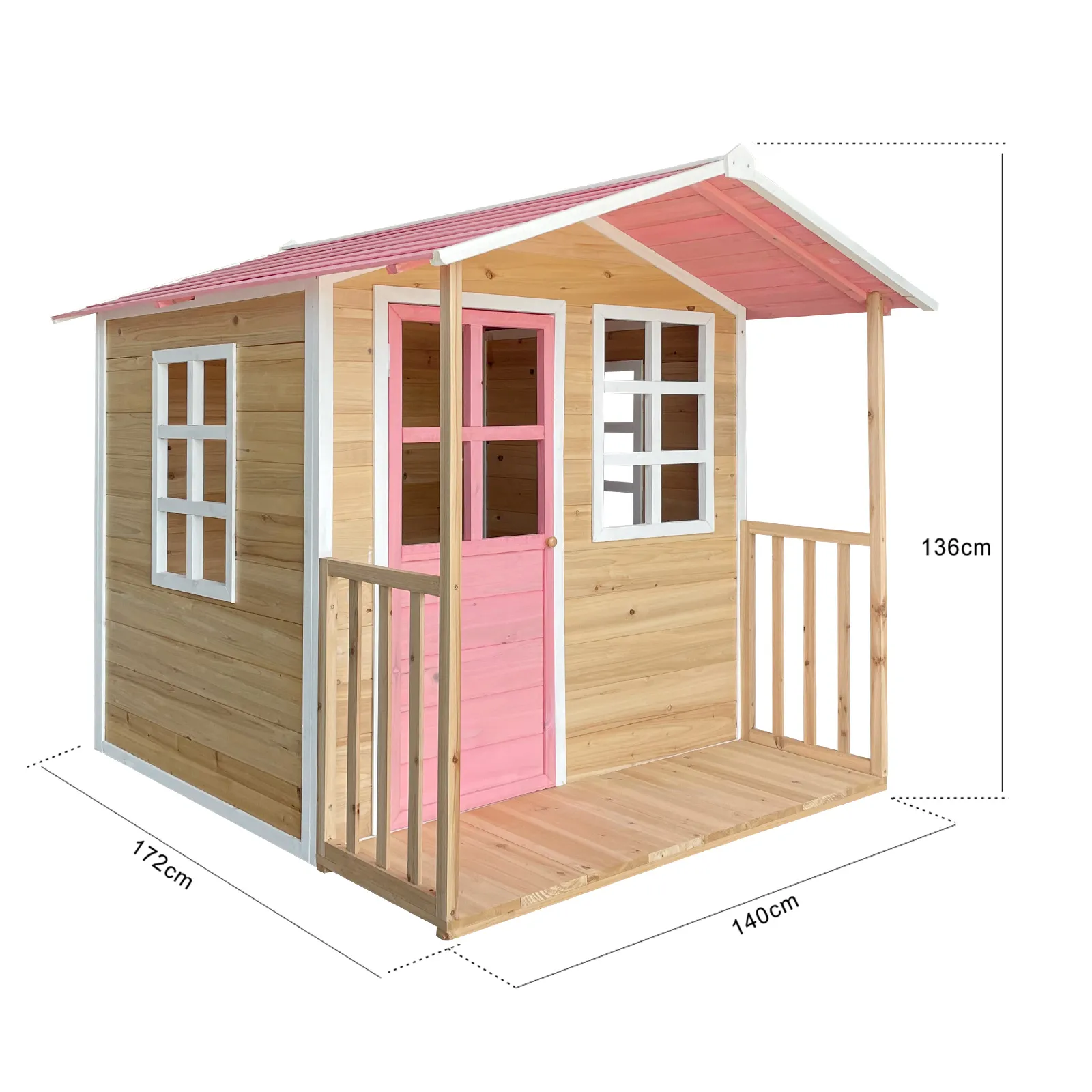 Wooden Cubby House Kids Cottage Outdoor Playhouse Children Game Centre Play Toy