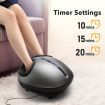 HOMASA Foot Massager Machine Spa Reflexology with Heat Shiatsu Deep Kneading 3 Modes Feet Massage Gift for Home Office