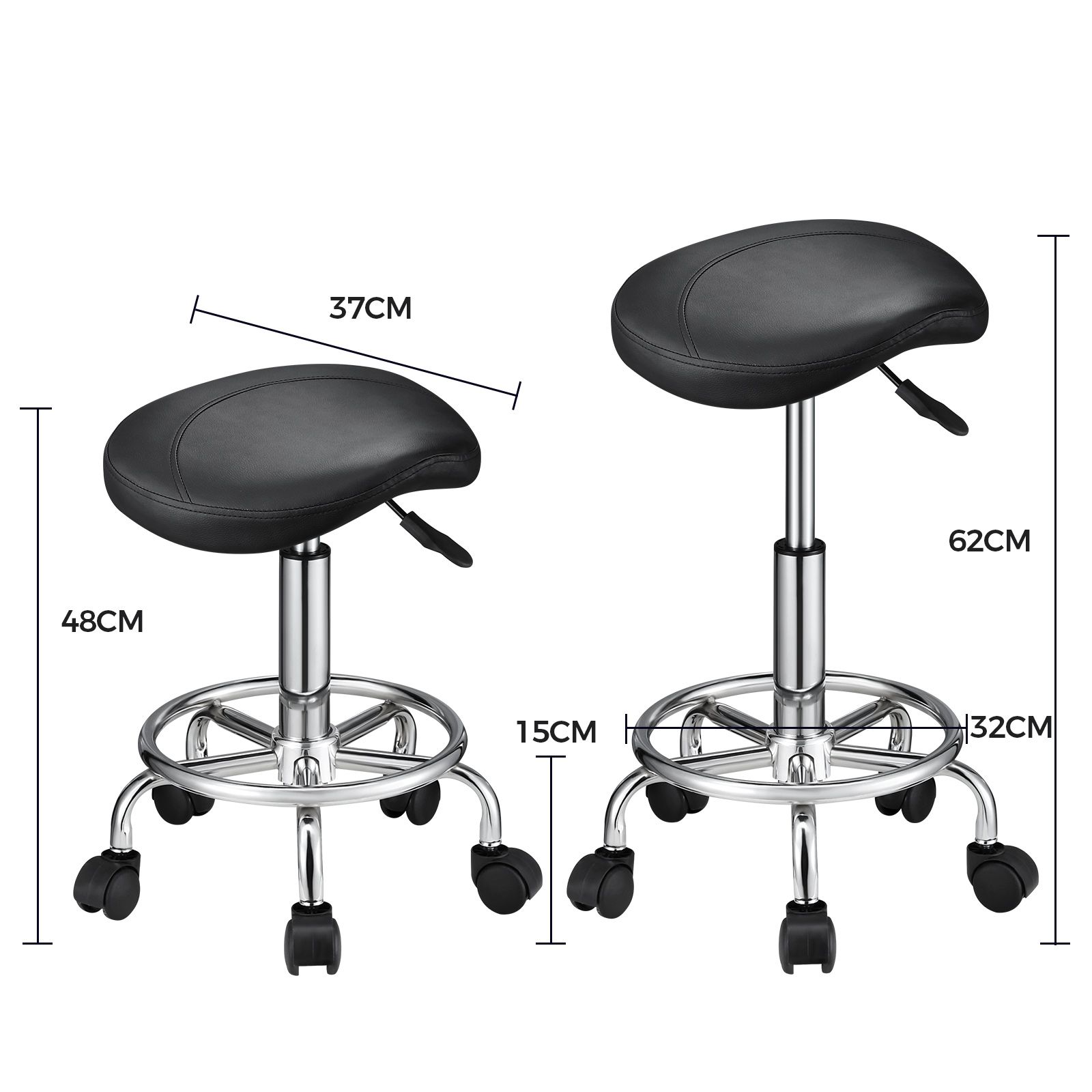 Salon Barber Chair Beauty Hairdressing Clinic Stool Height Adjustable ...