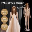 Female Mannequin Full Body With Long Wig Manikin Torso Display Stand Dress Form 175CM Adjustable Detachable Skin Tone