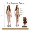 Female Mannequin Full Body With Long Wig Manikin Torso Display Stand Dress Form 175CM Adjustable Detachable Skin Tone