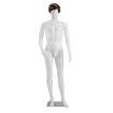 Male Mannequin 185CM Full Body With Wig Manikin Display Stand Dress Form Adjustable Detachable White